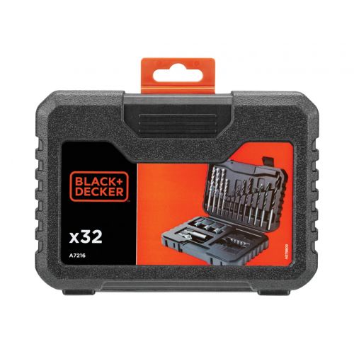 A7216-XJ - Juego de 32 piezas para Atornillar y taladrar con brocas 