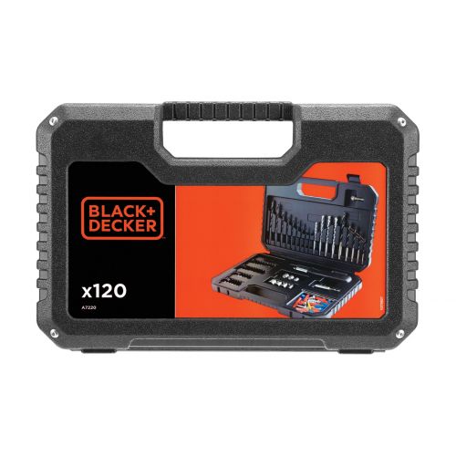 A7220-XJ - Juego de 120 piezas para taladrar y atornillar 