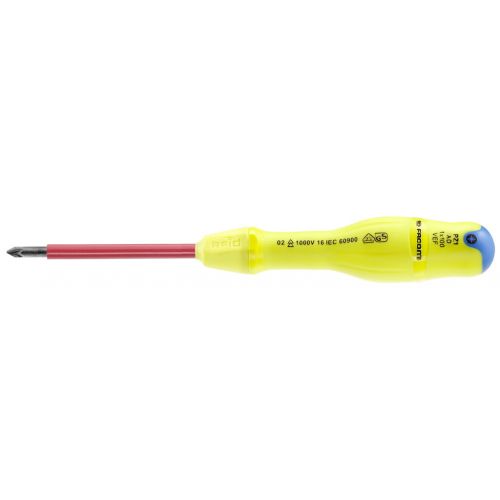 AD.VE - DESTORNILLADORES PROTWIST® AISLADOS 1.000 VOLTIOS PARA TORNILLOS CRUCIFORMES POZIDRIV® - RFID | AD1X100VERFID