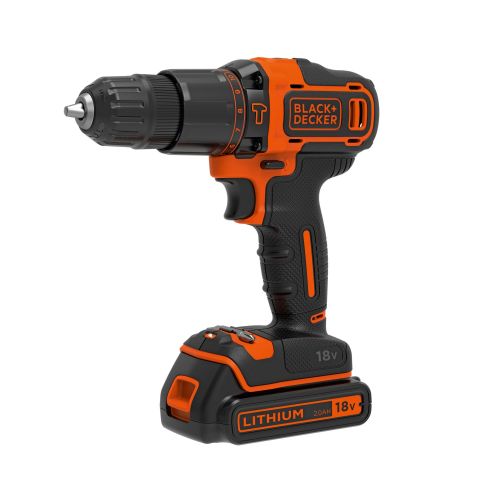 BDCHD18K1B2-QW -  Taladro percutor 18V + cargador 1A + 2 baterías + maletín