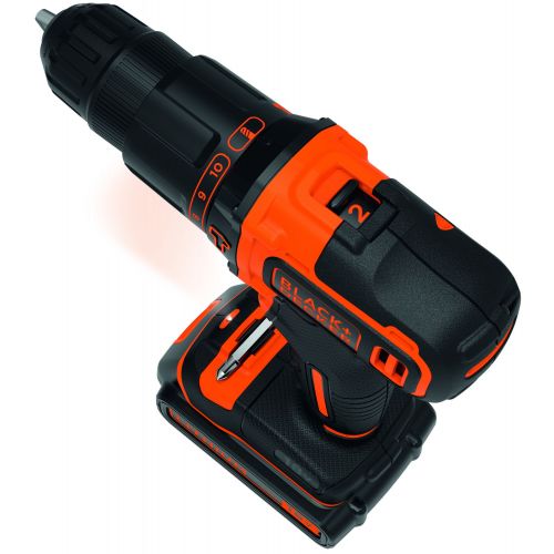 BDCHD18K1B2-QW -  Taladro percutor 18V + cargador 1A + 2 baterías + maletín