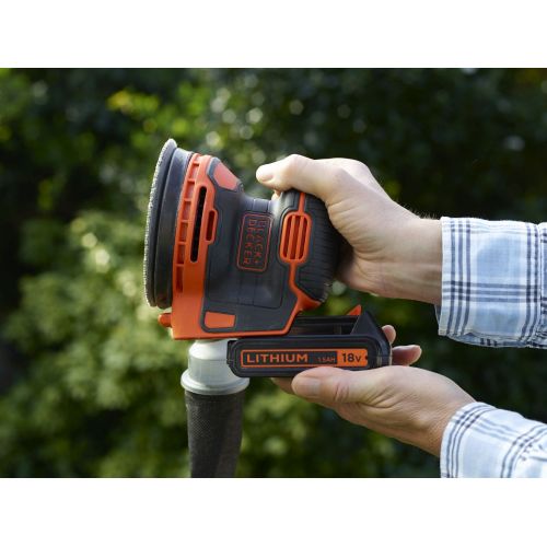 BDCROS18-QW - Lijadora Rotorbital 18V 1.5Ah Litio