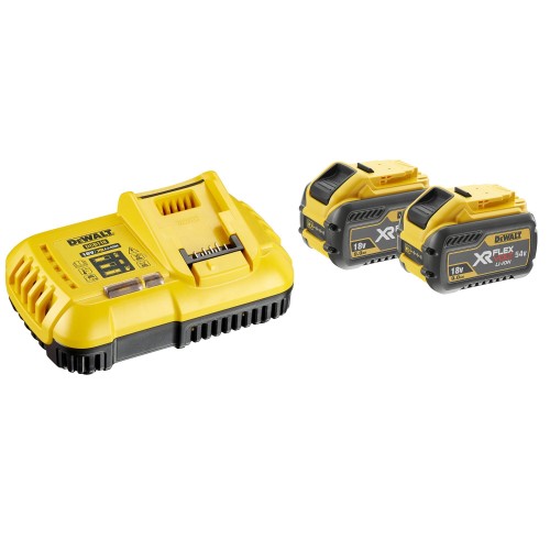 DCB118X2-QW - KIT 2 BATERÍAS CARRIL XR FLEXVOLT 54V/18V LI-ION 9AH Y CARGADOR XR FLEXVOLT