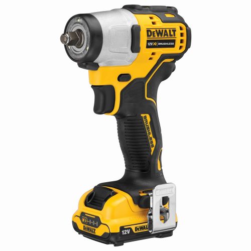 DEWALT DCF900P2T-QW Atornillador de impacto 18V XR BRUSHLESS 1/2” alta  potencia 4 modos con 2 baterías de 5 Ah, cargador y maletín