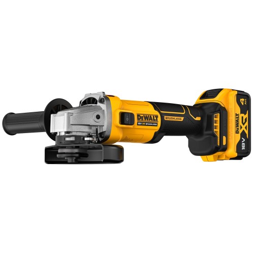 DCG407M2T-QW - Mini-Amoladora sin escobillas XR 18V 125mm con 2 baterías Li-Ion 4Ah con maletín TSTAK