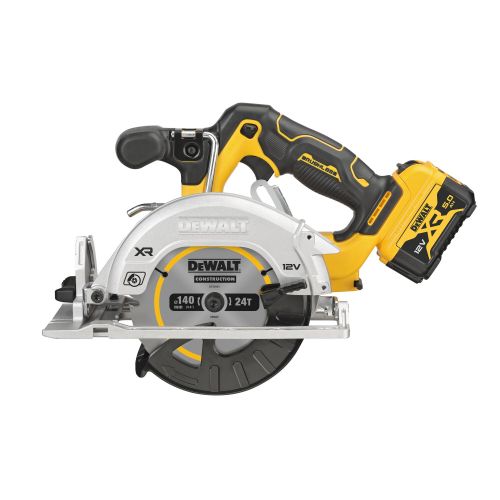 DCS512P2-QW - Sierra Circular sin escobillas XR 12V Li-Ion 5Ah
