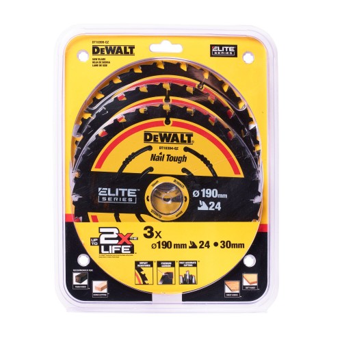 DT10399-QZ - Disco de sierra circular Extreme - 3 piezas