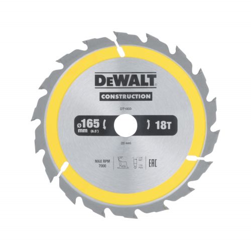 DT1933-QZ - Hoja para construcción 165 x 20mm 18T (AC)