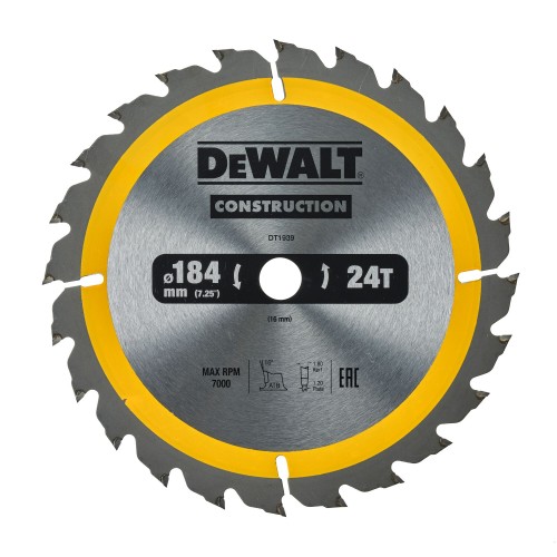 DT1939-QZ - Hoja para construcción 184 x 16mm 24T (AC)