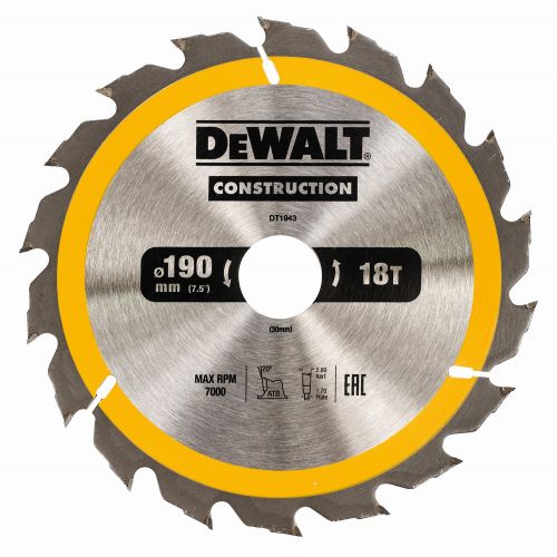 DT1943-QZ - Hoja para construcción 190x30mm 18T (AC)