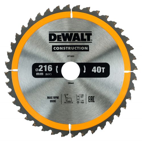 DT1953-QZ - Hoja para construcción 216x30mm 40D