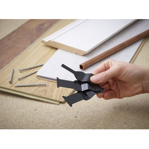 DT20713-QZ - Conjunto para Multiherramienta para madera, madera con clavos, panel de yeso y PVC (DT20701 x 1, DT20704 x 1, DT20706 x 1)