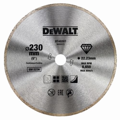 DT40207-QZ - Disco de corte de diamante 230mm x 22.2mm