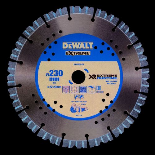 DT40260-QZ - 230 x 22.23mm Hoja de diamante EXTREME RUNTIME