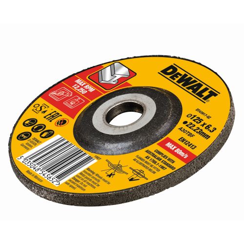 DT43917-QZ - Disco de desbaste concavo para metal con grano profesional de óxido de alumínio