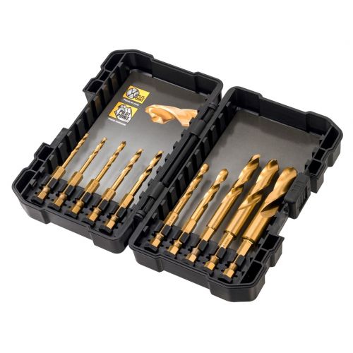 DT50050-QZ - Juego de 10 Brocas Impact Torsion TITANIUM