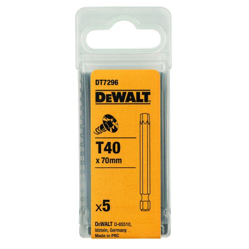 DT7296-QZ - Puntas para tornillos Torx - 70 mm longitud.