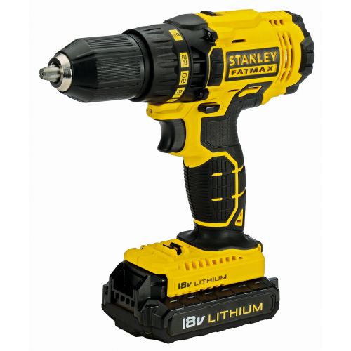 Taladro Atornillador 18V, portabrocas 13mm con 22 + 1 posiciones, 2 velocidades 0 - 350/1.500 rpm, par máximo 47Nm