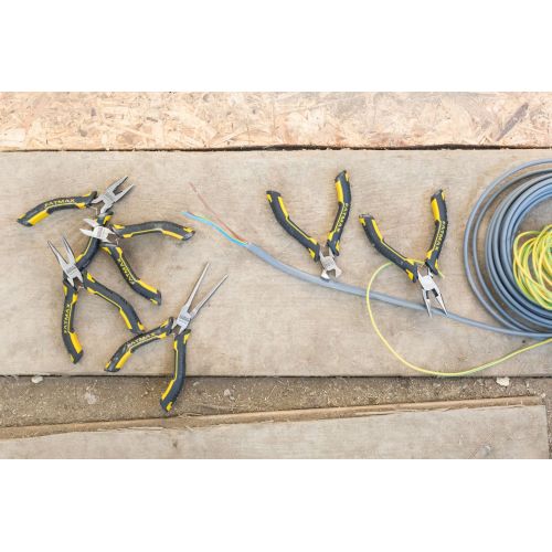Set mini-alicates FATMAX® 6 piezas (Universales 120mm, Corte Diagonal 110mm, Corte Frontal 105mm, Boca Larga 125mm, Boca extra-larga 150mm y Boca Curva 130mm)