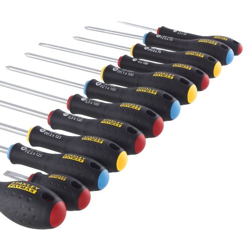 Juego de destornilladores FATMAX® de 12 Piezas Plana/Pozidrive/ Phillips