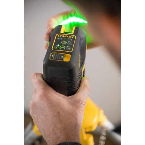 Nivel laser de cruz + 2 puntos – VERDE. 20 metros (50 metros con detector) ±3mm/m