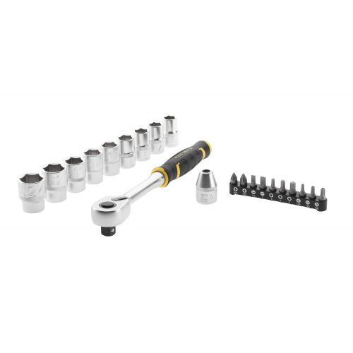 Juego de carraca 1/2" 120 dientes + puntas -21 piezas - FATMAX®