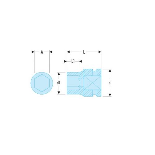 NSD.B - Vasos impacto 1/2” 12 caras métricas
