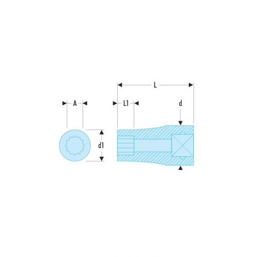 J.S. - Vasos 3/8“ Spline