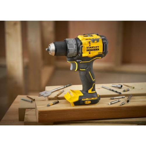 Taladro Atornillador BRUSHLESS V20 Li-Ion 18V 80Nm. Incluye 2 baterías Li-Ion 2Ah, cargador 1.25A y maletín