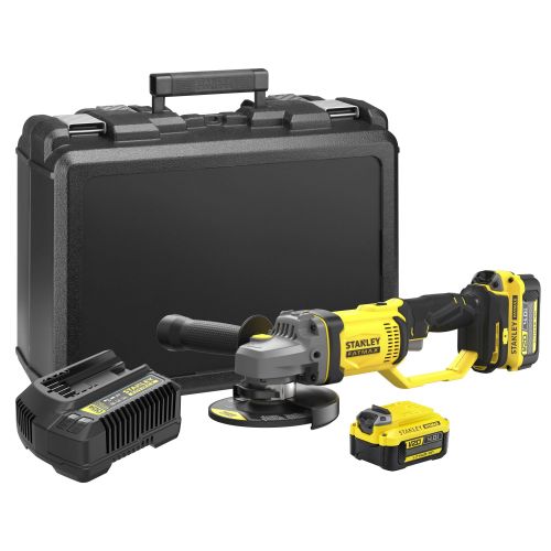 Mini-Amoladora V20 18V 125mm con 2 baterías Li-Ion 4Ah