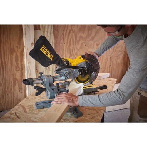 Ingletadora V20 Li-Ion 18V con 1 hoja 190x16mm TCT 40D, 1 batería 4Ah Li-Ion y cargador 2A