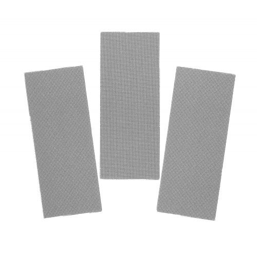 3 hojas de lija de malla 1/3  (93x190mm), no velcro. Grano 120