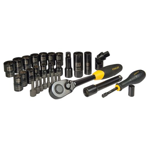 Juego de llaves de vaso 30 piezas 1/2” acabado negro pulido