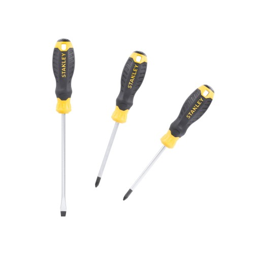 Juego de 3 destornilladores Cushion Grip: Phillips 2x100; Pozidriv 2x100; Mecánico 6.5x150mm