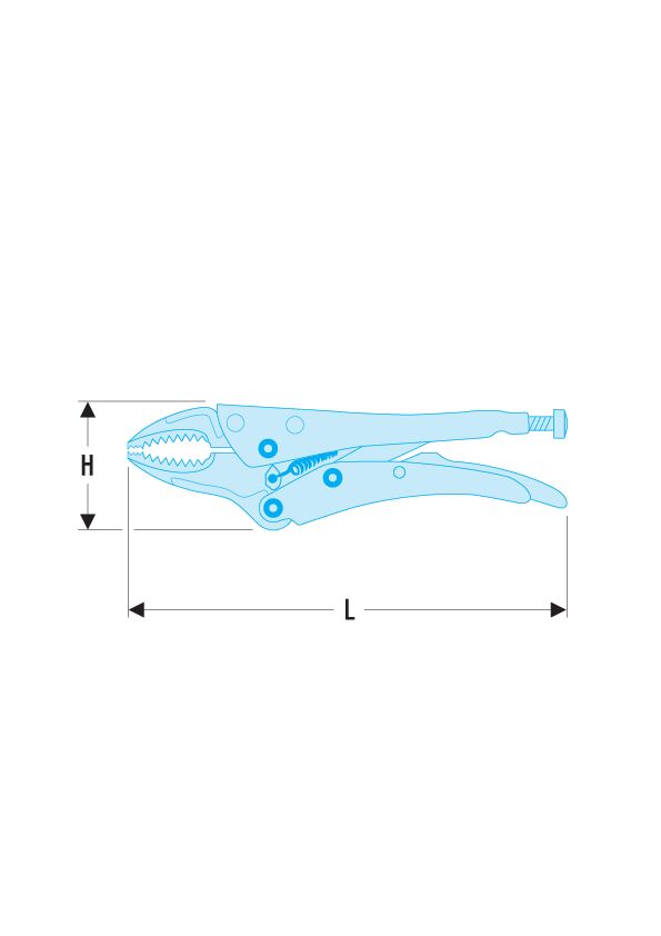 513 - Mordazas de presión mono-reglaje de bocas cortas