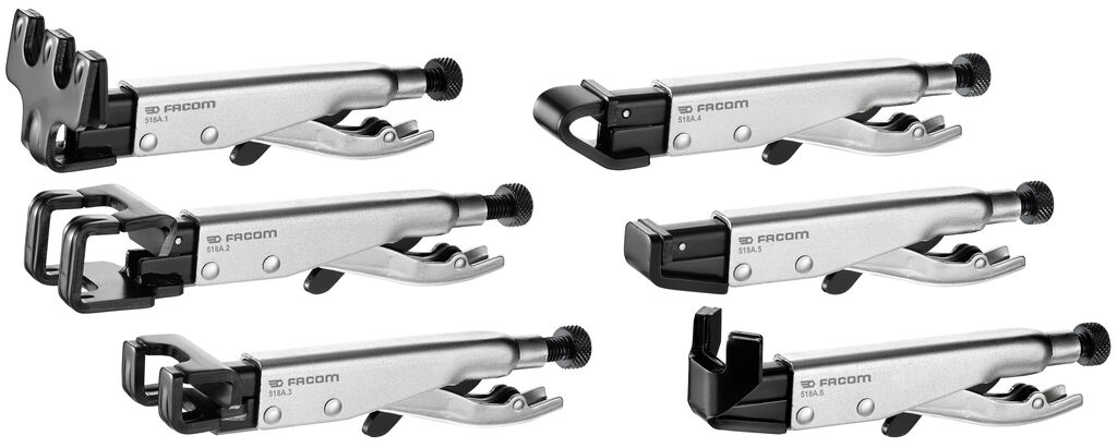 Juego de 6 mordazas de presión para carrocería