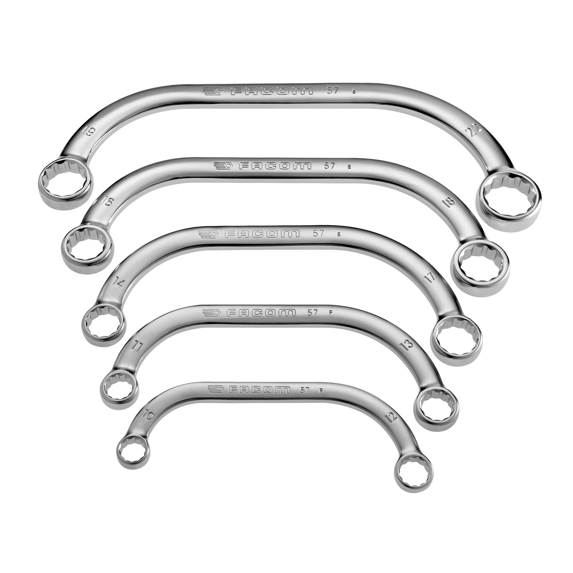 Juego de 5 llaves de estrella media luna métricas