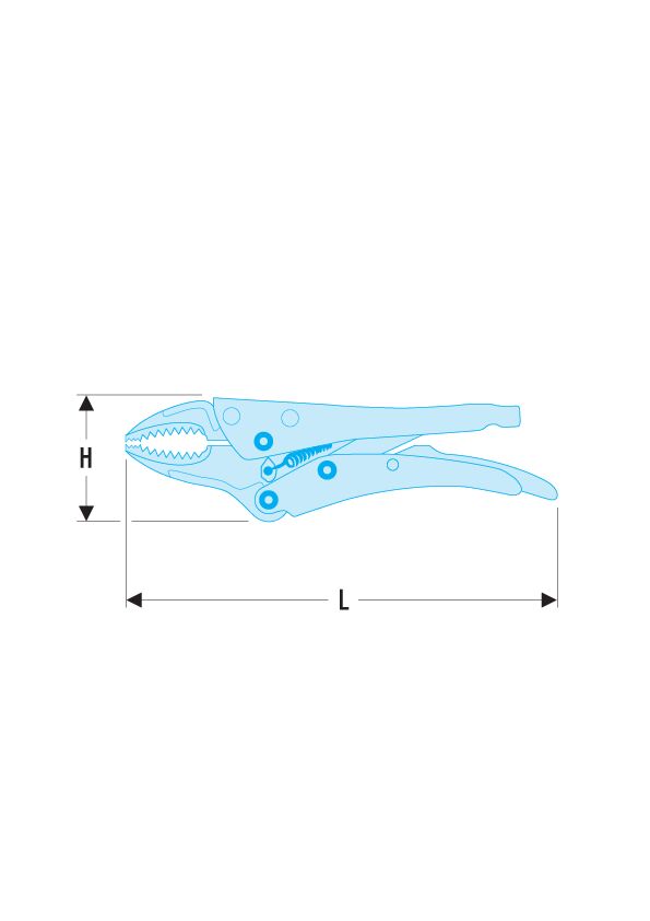 580 - Mordazas de presión automáticas de bocas acodadas multiuso