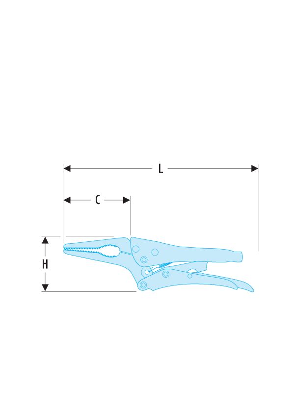 Mordaza de presión automática de bocas largas