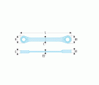 464TX - LLaves Torx® plana con trinquete