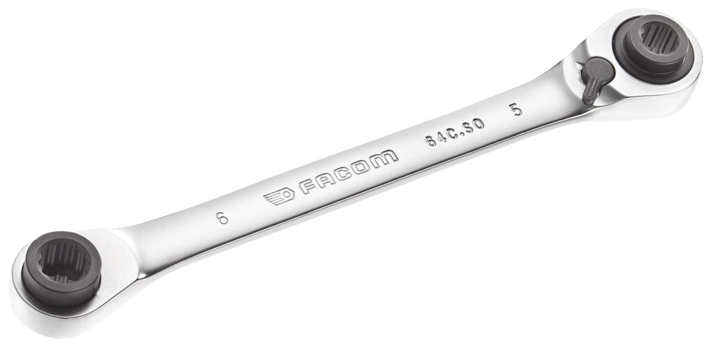 64C - Llaves de estrella plana con trinquete multi-dimensiones métricas