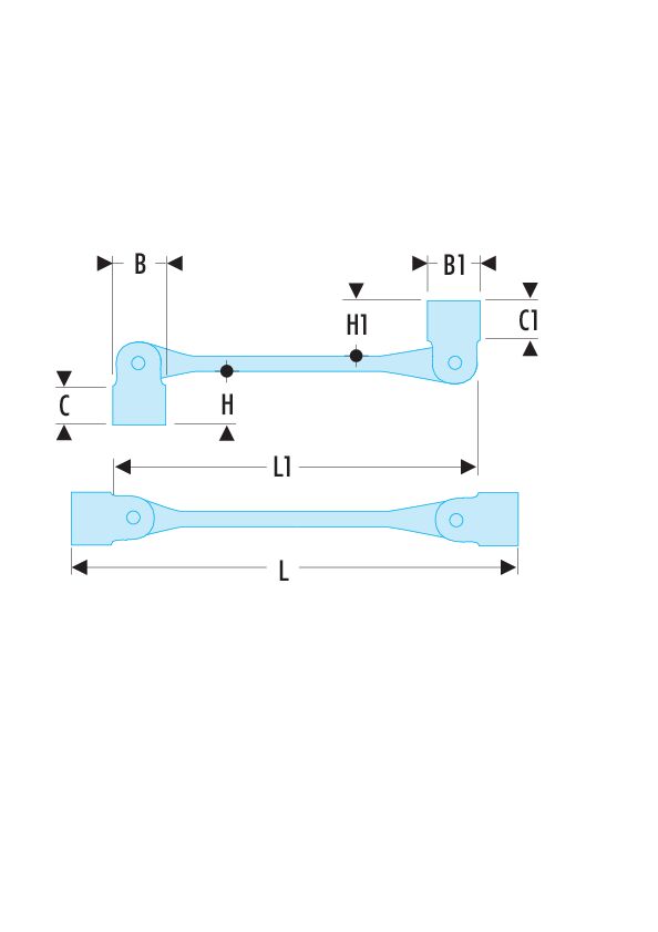 66A - Llaves de vaso articuladas métricas