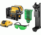 DCE0822D1G-QW - Láser autonivelante de líneas en cruz + 2 puntos 12V - verde