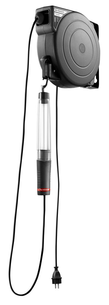 Lámpara portátil fluo 230V con enrollador