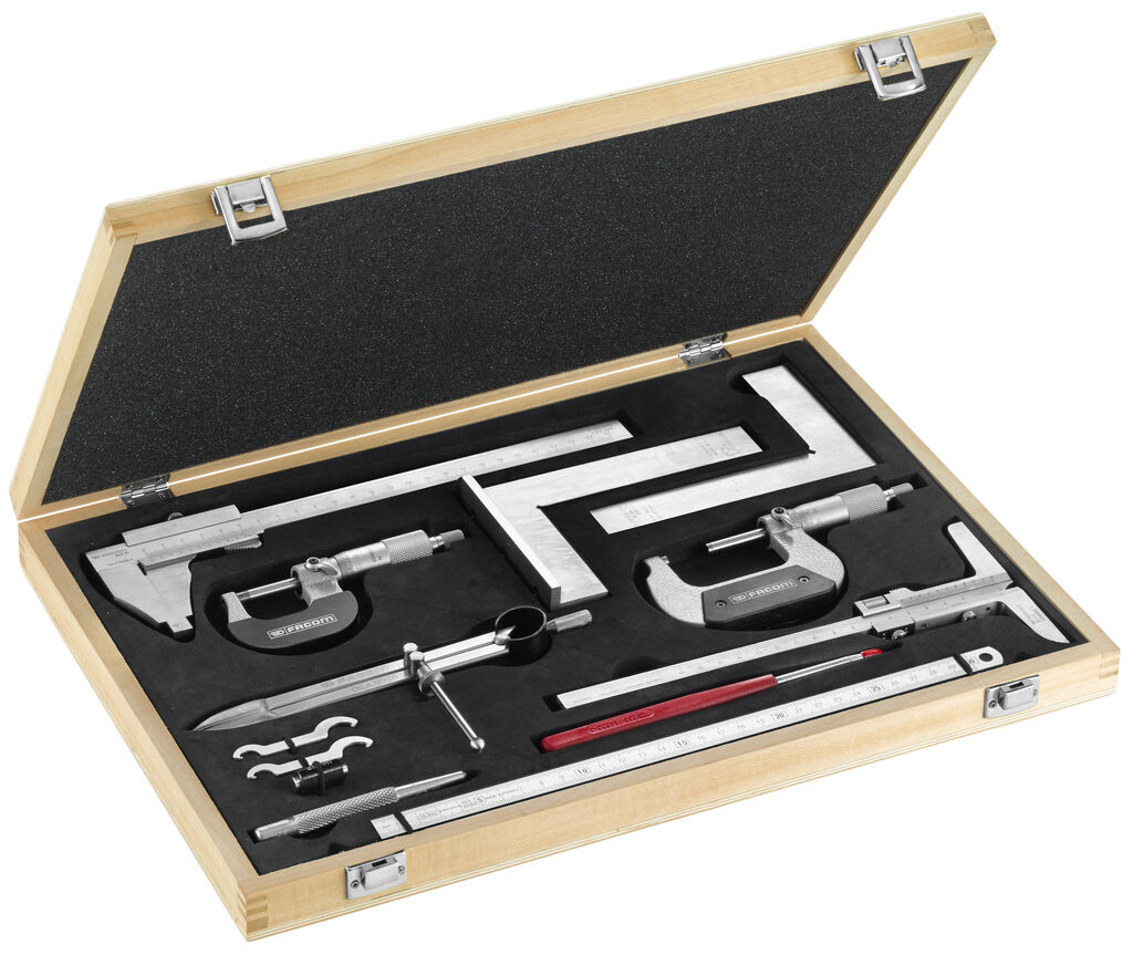 Caja de metrología/control 10 herramientas