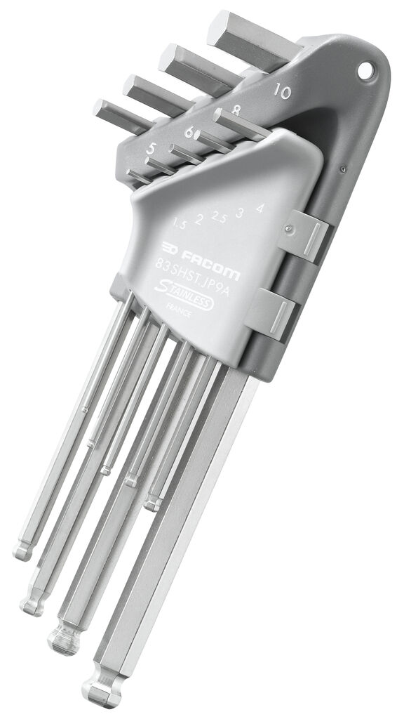 JUEGO 9 LLAVES MACHO 6 CARAS INOX