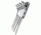JUEGO 9 LLAVES MACHO 6 CARAS INOX