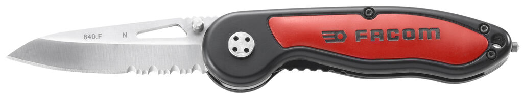 Navaja con muesca de retención mango bimaterial