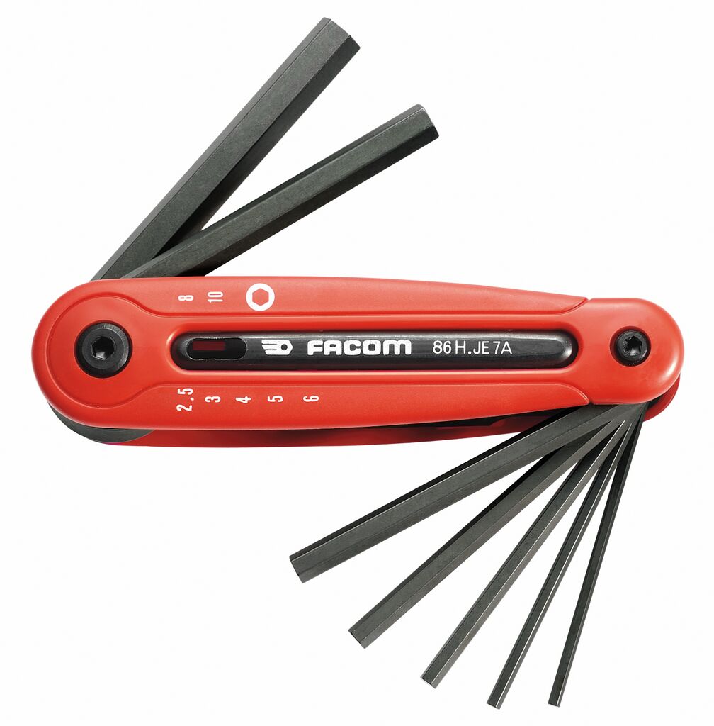 86H - Llaves macho 6 caras en montura