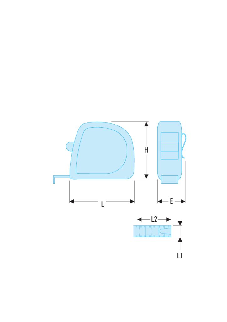 893.SLS - Cintas métricas cajetín ABS